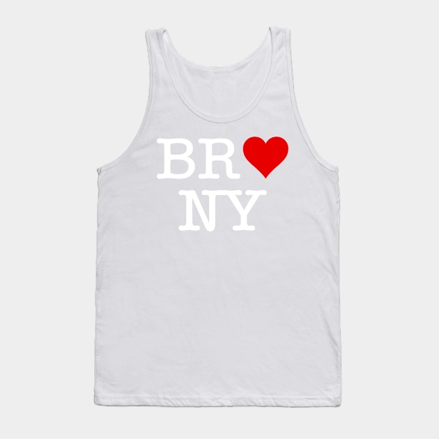 B, R, HEART, N, Y - White Text Tank Top by khaighle